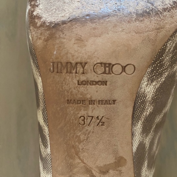 JIMMY CHOO METALLIC LEOPARD PRINT 'ANOUK' PUMPS - Picture 5 of 5